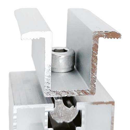 Mittelklemme 35mm silber - 1,
