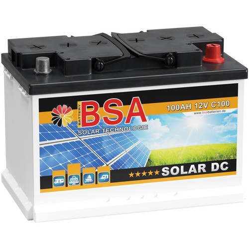 Bsa solarbatterie 100ah 12v - 100ah,
