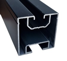 1X Montageprofil Schwarz 40x40